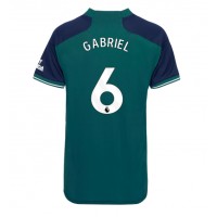Dres Arsenal Gabriel Magalhaes #6 Tretina pre Ženy 2023-24 Krátky Rukáv